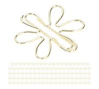 Naroote Clips Divertidos para Planificador, Clips de Metal Duraderos con Forma de Flor, Punta de Flecha, para Oficina, Hogar, Escuela, 100 Uds. (Patrón de flores)