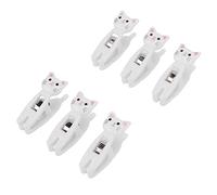 Naroote Clips para Bocadillos para Gatos Clips de Resorte de Metal de Agarre Firme para Bolsas de Alimentos de Sellado de Documentos para Ropa 6 Piezas para Ropa Interior, Pantalones, Bocadillos,