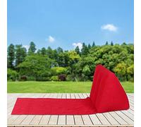 Naroote Cojín de Sillón de Salón, Cojín de Sillón de Patio Inflable Soporte Triangular Triangular, Plegable Portátil, de Tumbona de Playa con Súper Elasticidad Al Aire Libre para Relajarse, Ver (rojo)