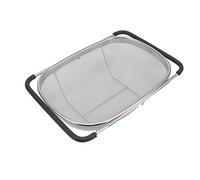 Naroote Colador Telescópico sobre el Fregadero, de Goma Duradero para un Colado Eficiente, Perfecto para Uso en la Cocina, Acero Inoxidable, 1 Unidad