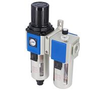 Naroote Combinación de Lubricación del Controlador de Filtro de Aire Comprimido, Separador de Trampa de Aceite de Agua 3 en 1 Distancia Eficiente Ajustable 3 Drenaje de Especies para Filtrar