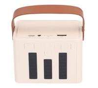 Naroote Conjunto de Altavoces de Micrófono, Altavoz de Micrófono Inalámbrico Calidad de Sonido Estéreo Portable Dual Soporte para Viajar (Marfil)