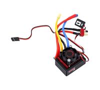 Naroote Controlador Electrónico de Velocidad ESC 120A sin Escobillas de Alto Rendimiento para RC Car Boat Racing 2-3S con Enchufe T y Conector Banana de 4,0 Mm