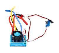 Naroote Controlador Electrónico de Velocidad RC de Plástico ESC sin Escobillas 80A 2 a 3S con Enchufe en T Conector Banana de 4,0 Mm 2A BEC Protección de Freno para RC Car Boat Racing