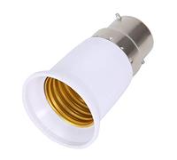 Naroote Convertidor Adaptador de Casquillo de Luz B22 a E27, Portalámparas Duradero e Ignífugo para Uso Doméstico, Hierro Niquelado, 1 Unidad