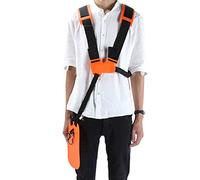 Naroote Correa del Arnés de la Recortadora Correa Acolchada Ajustable de Doble Hombro para Cortadora de Césped - Mejore la el Trabajo para Herramientas Eléctricas Pesadas - Nylon Naranja