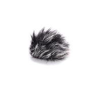 Naroote Cubierta de Micrófono Peluda Mini Auriculares Lavalier Manguito de Viento para Grabación Al Aire Libre Flocado Suave Negro 1x
