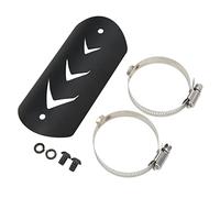 Naroote Cubierta de Protección Térmica contra Calor de Escape, Protector de Tubo de Silenciador Universal Duradero para Motocicleta, Acero Inoxidable 304, 62mm de Ancho (tono negro)