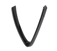 Naroote Cubierta Embellecedora de Parrilla de Parachoques Negra Brillante en Forma de V Apta para Stelvio 2017-2023, Protección Duradera para Parrilla de Automóvil para Entusiastas del Deporte