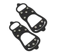 Naroote Cubiertas de Picos para Zapatos Al Aire de 8 Dientes, Montañismo, Senderismo, Nieve, Caminar, Crampones de Uñas, Cubiertas Antideslizantes para Zapatos de Hielo con Color Brillante (L)