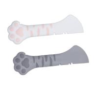 Naroote Cuchara para Comida para Gatos, Cuchara para Comida para Perros, 2 Piezas de Silicona, Linda Pata, Abrelatas para Comida para Gatos, Espátula, Cucharas para Mezclar, Cuchara para