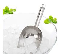 Naroote Cuchara para Helado, Pala para Hielo de Cocina para Máquina de Hielo, Cucharas para de Acero Inoxidable con Pala de Metal, Ideal para Bar, Fiesta, Boda y Comida para Perros, Plata (18OZ)
