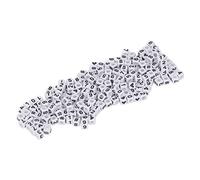 Naroote Cuentas Acrílicas con Números, Letras Transparentes Duraderas, Pulseras DIY, Decoraciones para Fabricación de Joyas, 300 Piezas Blancas de 7x7 Mm para la Mayoría de los Escenarios