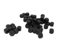 Naroote Dados de Plástico DIY de Seis Caras en Blanco, 50 Uds., Cubos de Juego Educativos Duraderos para Fiesta de Matemáticas (Black)