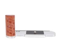 Naroote de Cámara en Forma de L, Agarre Ergonómico de Madera de Palisandro con Base de Aleación de Aluminio, Ideal para Montaje en Trípode de Cámara FM2 (Silver)