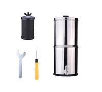 Naroote de Filtro de Agua de 1 Galón de Acero Inoxidable para Acampar y Caminar, Equipo Portátil de Purificador de Agua (K8779 Sin soporte)