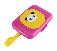 Naroote Dispensador de Caja de Toallitas Húmedas Portátil para bebé, para Viajes Al Aire Libre, Material PP Inodoro para Cochecito de bebé y Cuna (Caja Rosa Roja)