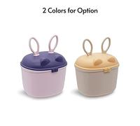 Naroote Dispensador de Fórmula, Contenedor de Polvo, 150 Ml de Caja de Envasado de Leche para Bebés, Recipiente de Fórmula para Ir, con Cubierta de Doble Capa, Raspador, Cucharada de Leche en Polvo