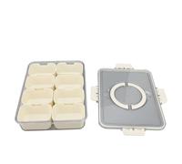 Naroote Divide el Cajón para Servir, Plato de Bocadillo Portátil Portátil para Viajes por Carretera (8 cuadrícula)