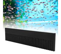 Naroote El Peine de Desbordamiento Acrílico Previene El Interceptor de Peces de los Organismos del Acuario para El Acuario del Tanque de Peces, Negro, 8.9x2x1.6in, Adecuado para la Caja de