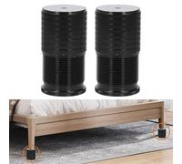 Naroote Elevadores Muebles Cama, 2 Piezas Elevadores Patas Mesa Altura Ajustable Soporte Fuerte Sin Tornillos Diseño Sofá Silla Muebles Pies Soporte 43-75mm para Sofás Cama (Negro Brillante)