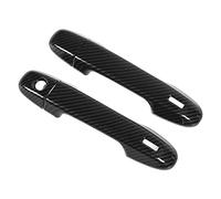 Naroote Embellecedores de Manija de Puerta Exterior, Reemplazo de Apariencia Exquisita para 2012-2021, para Ventiladores Automotrices, Superficie Brillante (estilo de fibra de carbono)