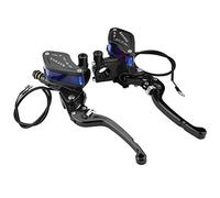 Naroote Embrague de Freno CNC de 22 Mm Apto para Bomba Hidráulica de Cilindro Maestro para Motocicleta Negro/naranja/titanio, Rodillo Ajustable, Aluminio Duradero (BLACK)