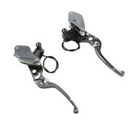 Naroote Embrague de Freno CNC de 22 Mm Apto para Bomba Hidráulica de Cilindro Maestro para Motocicleta Negro/naranja/titanio, Rodillo Ajustable, Aluminio Duradero (Color Ti)
