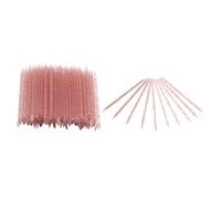 Naroote Empujador de Cutículas de Uñas Desechable, 100 Uds., Varillas de Limpieza Efectivas para Maquilladores de Manicura y Pedicura, Plástico, 9,5 X 0,4 Cm (rojo)