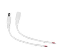 Naroote Enchufe de Alimentación de CC de 5,5 X 2,1 Mm, Conector de Alimentación Macho Hembra con Cable para Tira de LED, Cámara CCTV, Productos Digitales, Pequeños Electrodomésticos (WHITE)