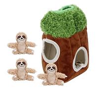 Naroote Esconder y Buscar Juguete para Perros, Perezoso de Juguete para Perros Perezoso Dentro del Tronco para para Interactivo con para Interactivos para Pequeños y Medianos, 7.4x5.9x3.1in