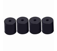 Naroote Espaciador Sólido de Silicona para Nivelación de Cama Caliente de Impresora 3D Ender-3 Ender-5 CR-X, a Prueba de Altas Temperaturas 4 Piezas Espaciador Sólido de Silicona Negro de 15 Mm de