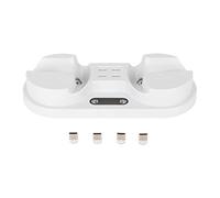 Naroote Estación de Carga del Controlador VR2, Base de Carga Dual, Rápida para Jugadores de VR, ABS Blanco con 4 Interfaces Magnéticas