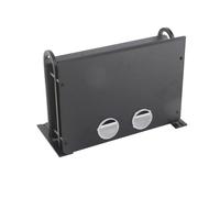 Naroote Estante para Caja de TV, Enrutador Duradero Montado en la Pared, Estante para Caja de Cables para Dormitorio, Aluminio Espacial, Negro, 28 X 21 X 13,5 Cm, 11 8,3 5,3 Pulgadas, Orificio Doble