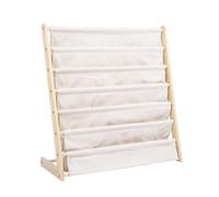 Naroote Estantería Infantil, Librería de Madera para Niños con Almacenamiento de 7 Capas, Estantería para Libros de Madera de Pino, Ideal para Lectura y Organización de Bebés, 75x78x30cm