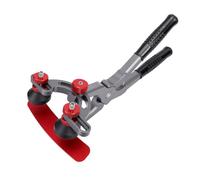 Naroote Extractor de Abolladuras de Carrocería, Alicates Engarzado | Aleación de Aluminio, 12.99 Pulgadas de Largo, 3 Cabezales Reemplazables, Base Plana Estable, para Reparación de Bordes capó
