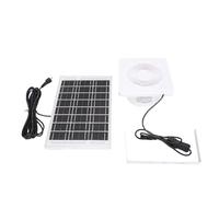 Naroote Extractor de Aire Solar de 6 W, Ventilador de Ventilación de 4 Pulgadas, Kit de Entrada de Escape con Panel Solar, Ideal para Cobertizo, Gallinero, Invernadero, Casa para Perros y Casa para