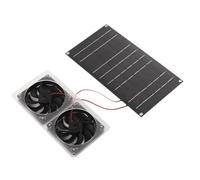 Naroote Extractor de Aire Solar, Resistente Al Agua, 100W, Ventilador con Energía Solar, Extractor de Aire Doble para RV, Yate, Invernaderos, Baño