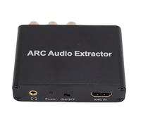 Naroote Extractor de Audios ARC, 192 KHz HD M I ARC a SPDIF óptico L R Convertidor de Estéreo Coaxial de 3,5 Mm, Extractor de Silenciamiento Automático de Señal para Barra de Sonido, HDTV, Altavoz
