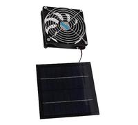 Naroote Extractor de Energía Solar de 20W, Kit de Ventilador de Panel Solar Portátil para Invernadero de RV, Casa de Mascotas, Silicio Monocristalino ABS