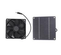 Naroote Extractor de Energía Solar de 3W, Ventilador de Refrigeración Eficiente para Exteriores, para Invernadero, Casa de Mascotas, Silicio Monocristalino, 1 Unidad