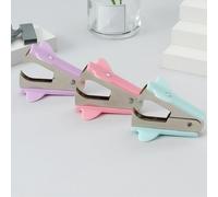 Naroote Extractor de Grapas Eliminación Eficiente de Grapas Diseño Ergonómico para Oficinas Departamentos de Finanzas Metal (PINK)