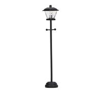 Naroote Farola en Miniatura LED Negra para Decoración de Casa de Muñecas Lámpara de Calle de Casa de Muñecas a Escala 1/12 para Decoración del Hogar Metal Vidrio CR927 Batería Incluida