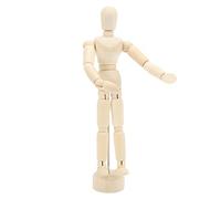Naroote Figura de Dibujo de maniquí de Madera Portátil, Desarrolla Habilidades Prácticas, Adecuado para Niños, Material Schima Superba (árbol de embalaje 2)