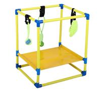 Naroote Gimnasio para Cachorros Tubería de PVC Gimnasio para Perros con Juguetes Colgantes Desmontables y Hamaca 35 X 40 X 45 Cm de Enriquecimiento para Cachorros para