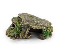 Naroote Hábitat de Reptiles de Tortugas, Cuevas Escondidas Seguras para una Vida Saludable, Refugios para Peceras de Acuario de Resina Vívida para Reptiles, Adecuados para Todas Las Edades