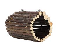 Naroote Hamster Chew Toys Puente de Túnel Colgante de Madera de Manzano Natural para Animales Pequeños Jaula de Hámster para Mascotas, Que Promueve el Ejercicio y el Lugar de Descanso para Hámsters