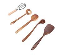 Naroote Holztensilen -set, Robustos Utensilios de Cocina de Cocina Preparados para Mucho (B)
