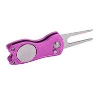 Naroote Horquilla Plegable de Acero Inoxidable para, Herramienta de Reparación Magnética Resistente Al óxido para Entusiastas del, Tamaño Pequeño de 4,7 Pulgadas, Ligera para un Uso cómodo. (Pink)