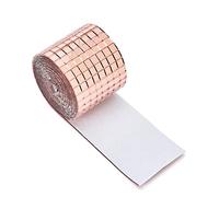 Naroote Innovadora Pegatina de Espejos de Vidrio DIY, Material Seguro Anticorrosión para Techos, Impresión de Tarjetas de Visita, 4 X 100 Cm (oro rosado)